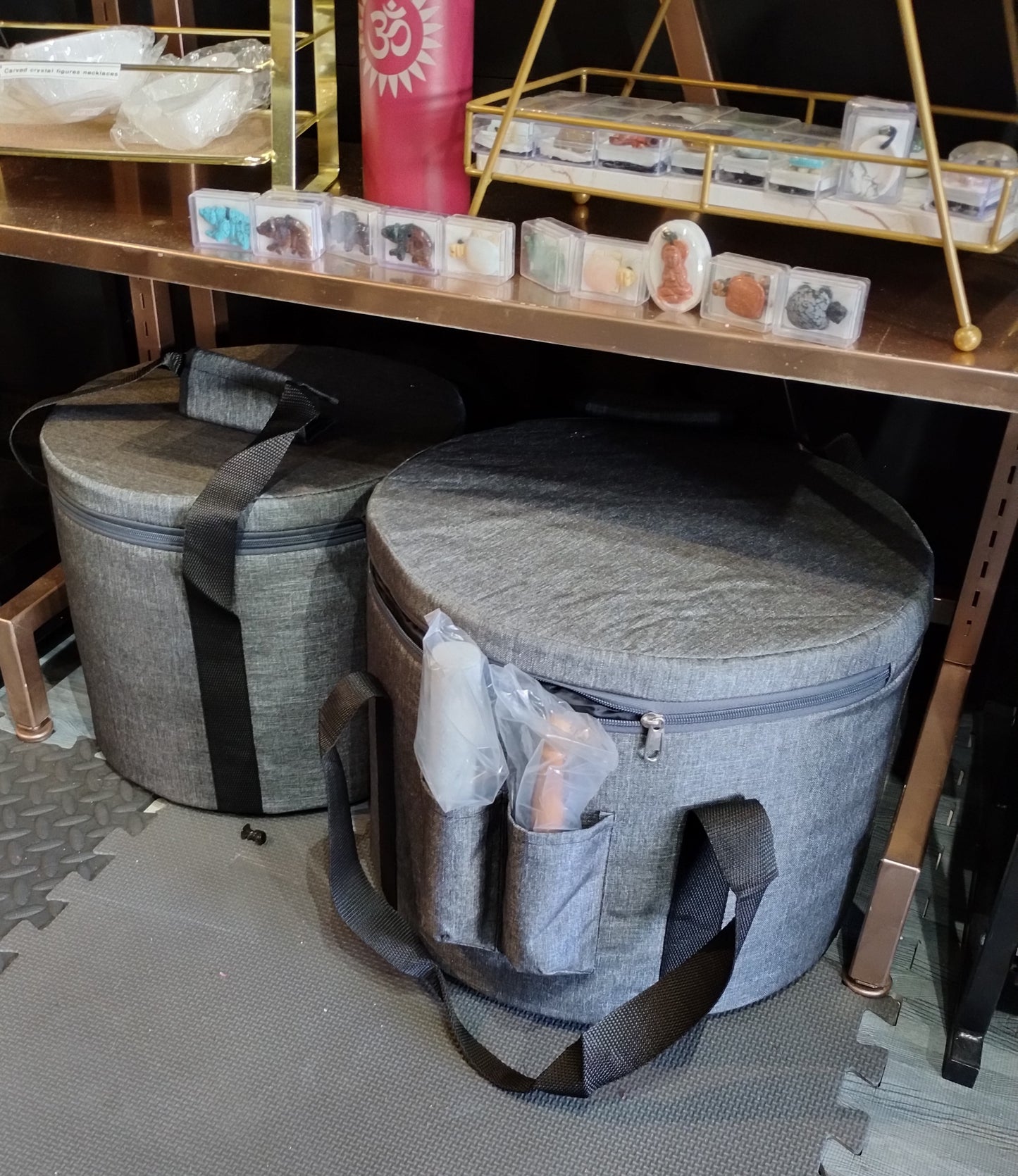 Colored Crystal Singing Bowls