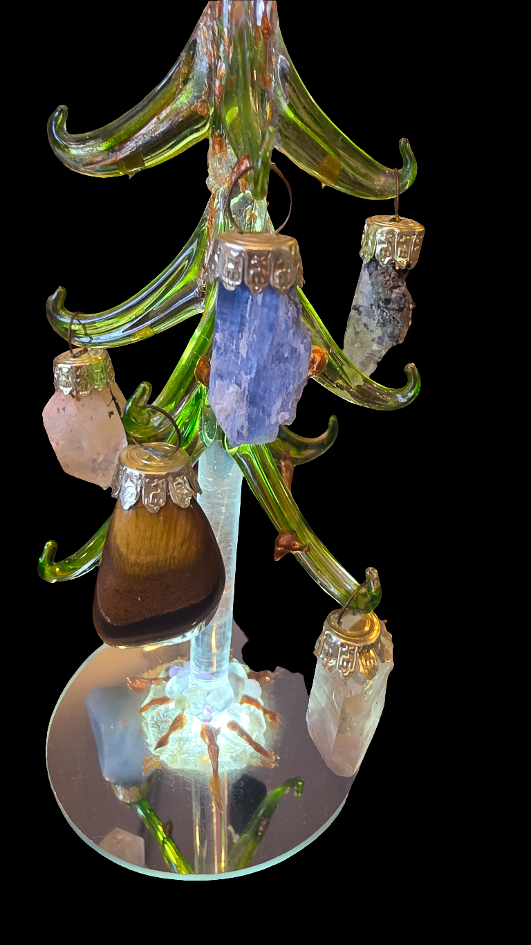 Glass tree Light, rare crystal ornaments