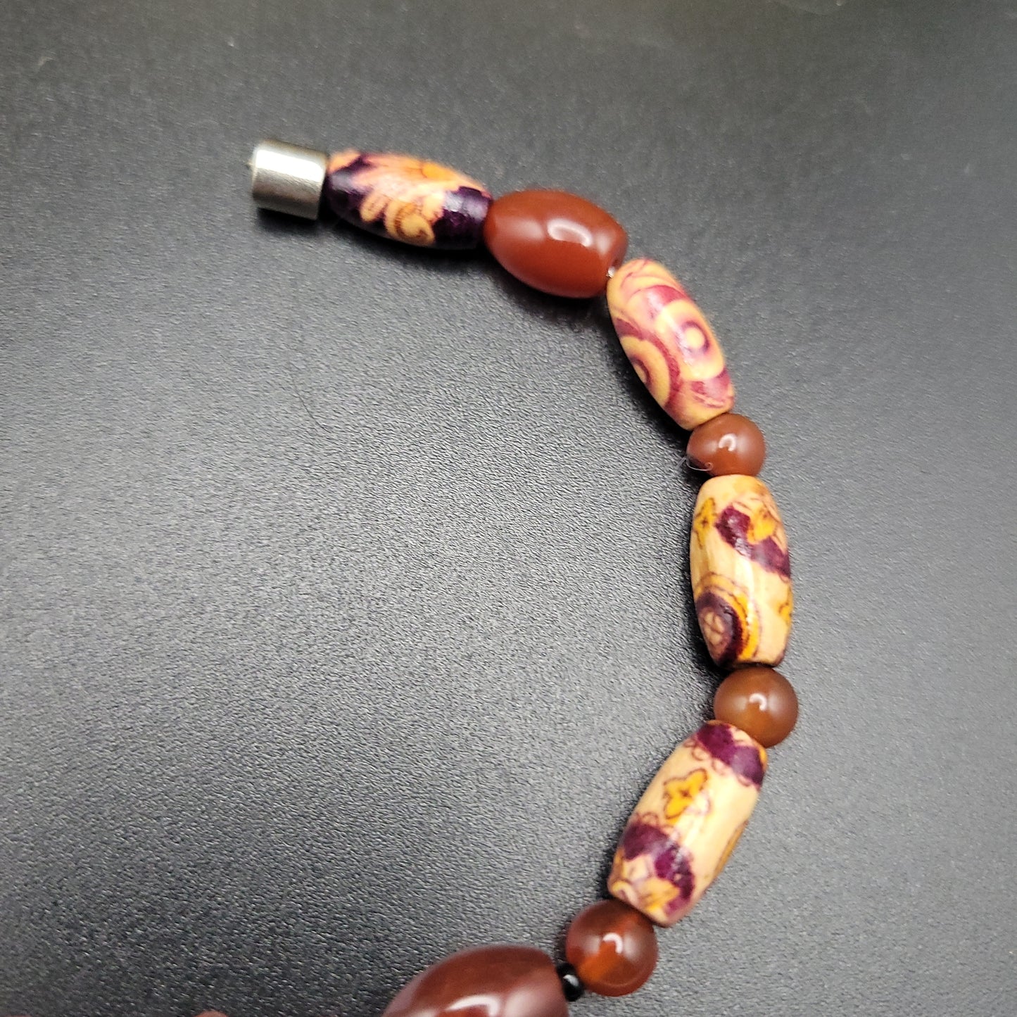 Carnelian & Red Jasper essential oil bottle necklace