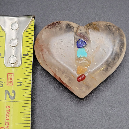 CHAKRA Quartz crystal heart