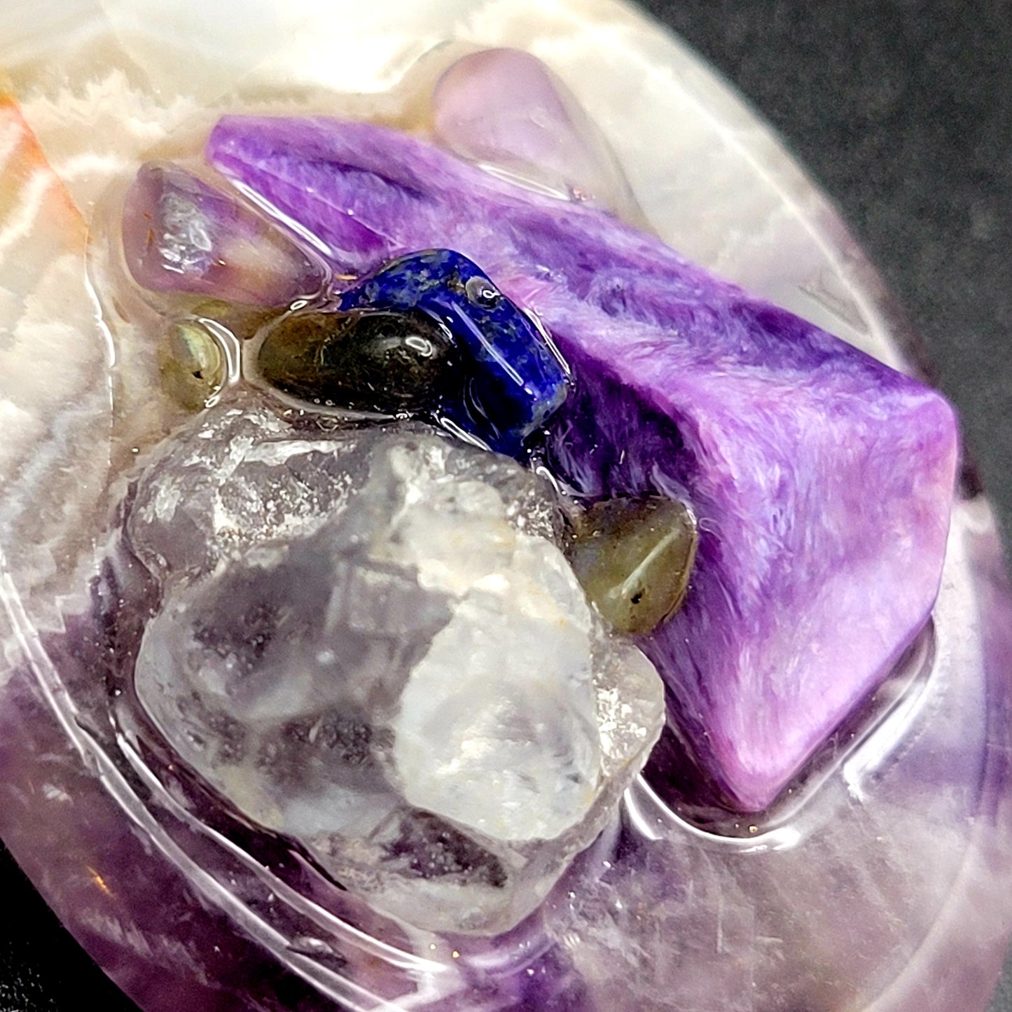 7 crystal Third Eye chakra meditation stone