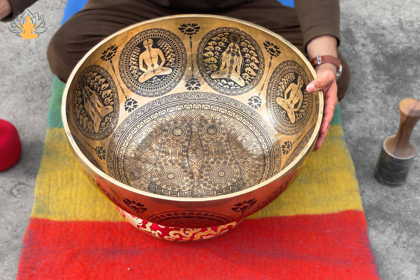 Premium Handmade Buddha Feet Singing Bowl – 7 Metal Sound Healing Bowl – Authentic Nepalese Meditation & Chakra Healing Bowl (10" to 26")