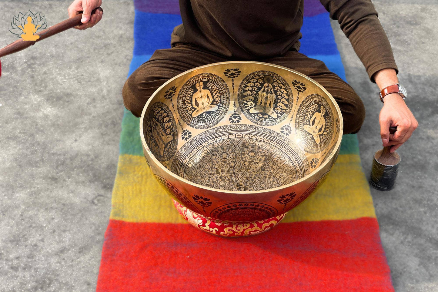 Premium Handmade Buddha Feet Singing Bowl – 7 Metal Sound Healing Bowl – Authentic Nepalese Meditation & Chakra Healing Bowl (10" to 26")