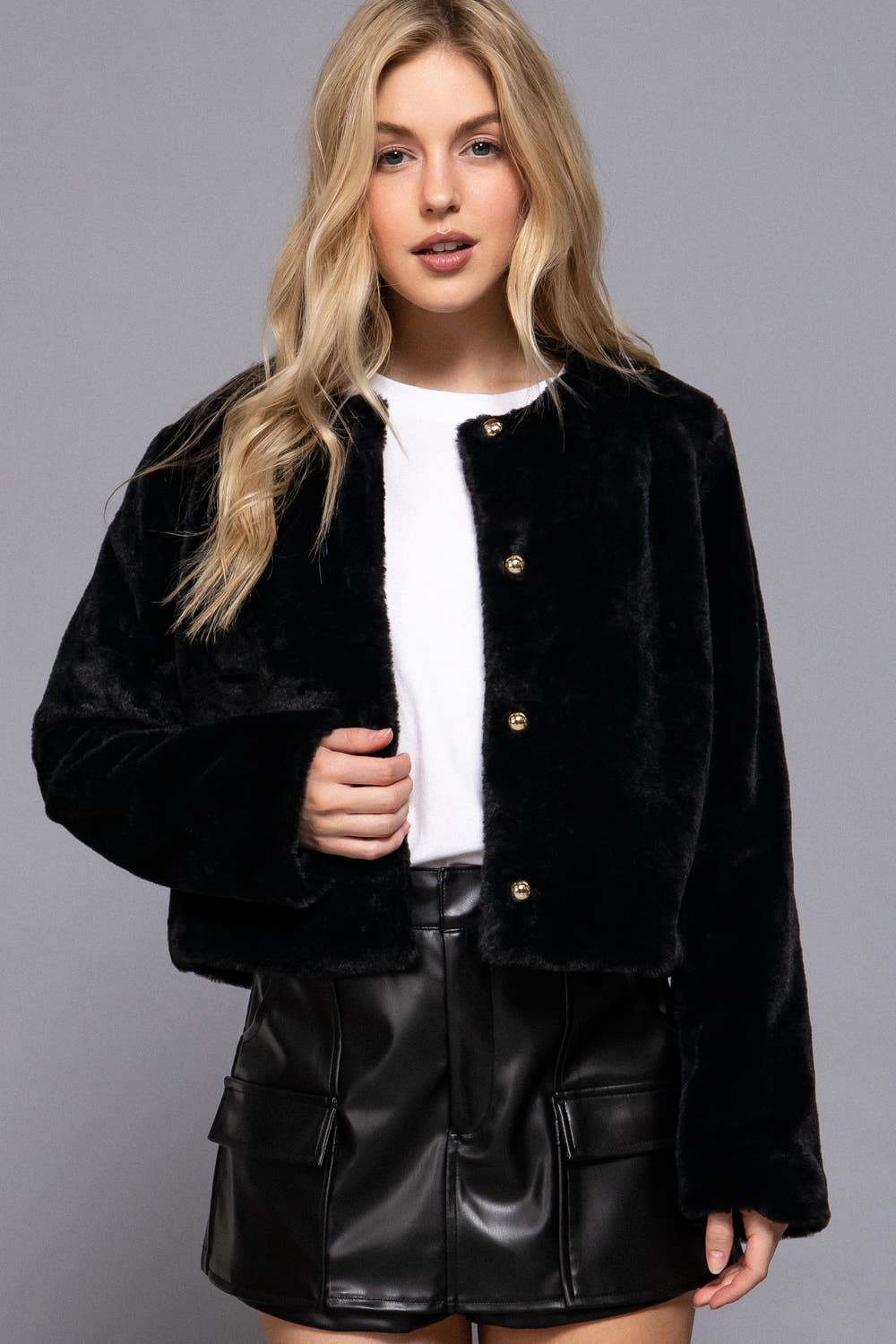 ',.....Faux fur Jacket